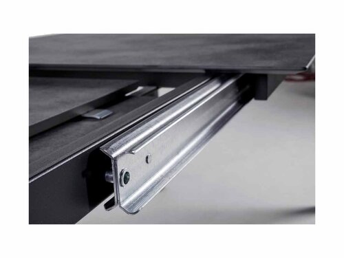 BEST Palazzo Ausziehtisch, Stahlgestell mit HPL-Platte, anthrazit, BTH 2100 x 900 x 750 mm