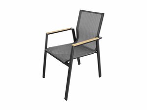 BEST Rhodos Dining Stuhl, Aluminiumgestell mit Textilene,...