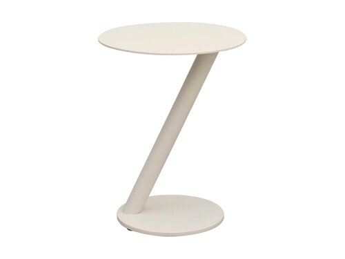 BEST Paros Beistelltisch aus Aluminium, rund, sandfarben, BTH 450 x 450 x 455 mm