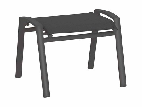 BEST Cavalese Hocker, Aluminium, Textilene, stapelbar, anthrazit, BTH 590 x 510 x 450 mm