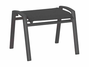 BEST Cavalese Hocker, Aluminium, Textilene, stapelbar, anthrazit, BTH 590 x 510 x 450 mm