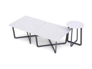 BEST Fellow Beistelltisch-Set 3-tlg., Aluminium,...