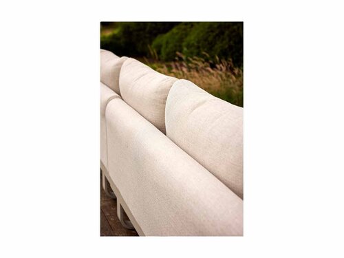 BEST Fellow Loungesofa mit 3 Beistelltischen, Quick Dry Foam, sandfarben, BTH 3200 x 2420 x 690 mm