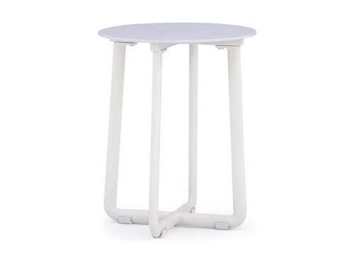 BEST Fellow Beistelltisch-Set 3-tlg., Aluminium, sandfarben, BTH 600 x 600 x 345 mm