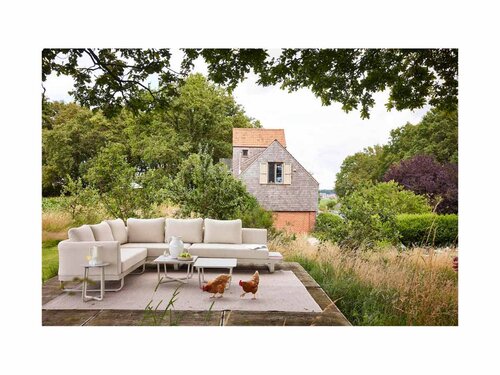 BEST Fellow Beistelltisch-Set 3-tlg., Aluminium, sandfarben, BTH 600 x 600 x 345 mm