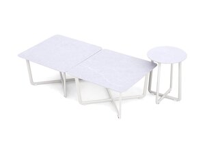 BEST Fellow Beistelltisch-Set 3-tlg., Aluminium,...