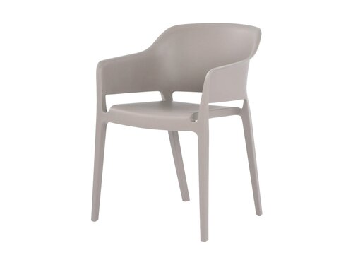 BEST Giethoorn Outdoor Stuhl mit Armlehnen, stapelbar, UV-best�ndig, hellgrau, BTH 775 x 550 x 545 mm