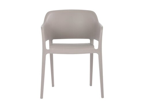 BEST Giethoorn Outdoor Stuhl mit Armlehnen, stapelbar, UV-best�ndig, hellgrau, BTH 775 x 550 x 545 mm
