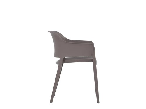 BEST Giethoorn Outdoor Stuhl mit Armlehnen, stapelbar, UV-bestndig, Warmes Grau, BTH 775 x 550 x 545 mm