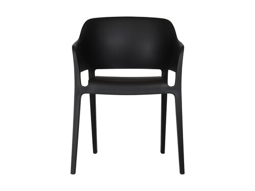 BEST Giethoorn Outdoor Stuhl mit Armlehnen, stapelbar, UV-best�ndig, Schwarz, BTH 775 x 550 x 545 mm