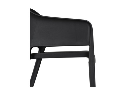 BEST Giethoorn Outdoor Stuhl mit Armlehnen, stapelbar, UV-best�ndig, Schwarz, BTH 775 x 550 x 545 mm