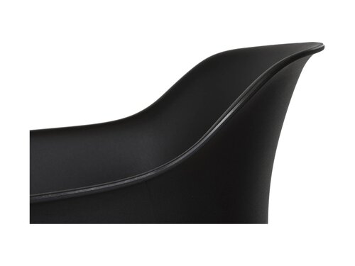 BEST Giethoorn Outdoor Stuhl mit Armlehnen, stapelbar, UV-best�ndig, Schwarz, BTH 775 x 550 x 545 mm