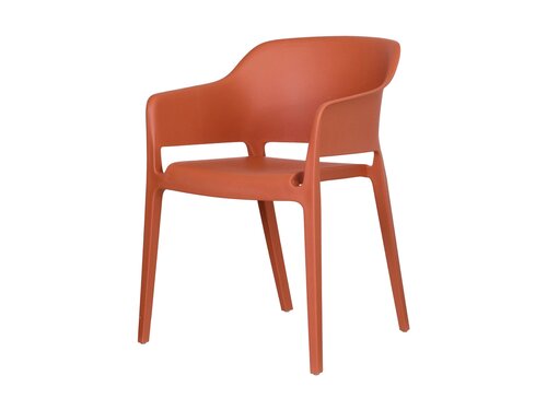 BEST Giethoorn Outdoor Stuhl mit Armlehnen, stapelbar, UV-best�ndig, Terrakotta, BTH 775 x 550 x 545 mm
