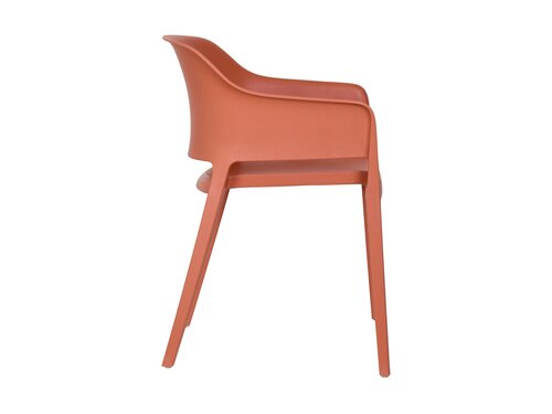 BEST Giethoorn Outdoor Stuhl mit Armlehnen, stapelbar, UV-best�ndig, Terrakotta, BTH 775 x 550 x 545 mm
