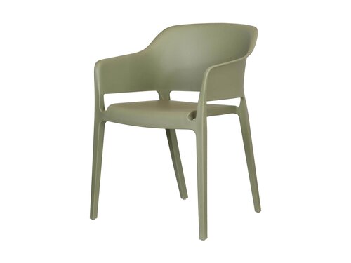 BEST Giethoorn Outdoor Stuhl mit Armlehnen, stapelbar, UV-best�ndig, Moosgr�n, BTH 775 x 550 x 545 mm