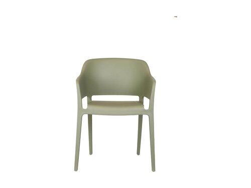 BEST Giethoorn Outdoor Stuhl mit Armlehnen, stapelbar, UV-best�ndig, Moosgr�n, BTH 775 x 550 x 545 mm