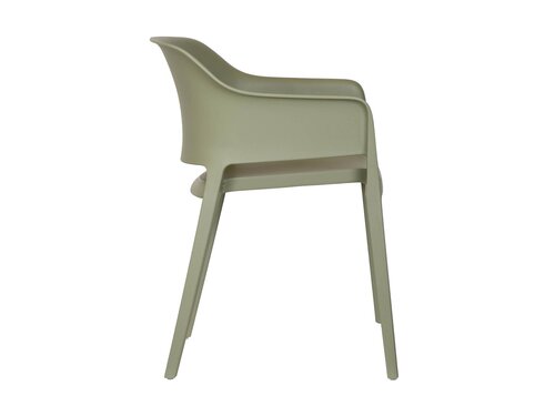 BEST Giethoorn Outdoor Stuhl mit Armlehnen, stapelbar, UV-best�ndig, Moosgr�n, BTH 775 x 550 x 545 mm