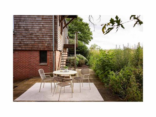 BEST Halo Gartentisch Rund, Farbe Wei�, Indoor & Outdoor, BTH 1000 x 1000 x 750 mm