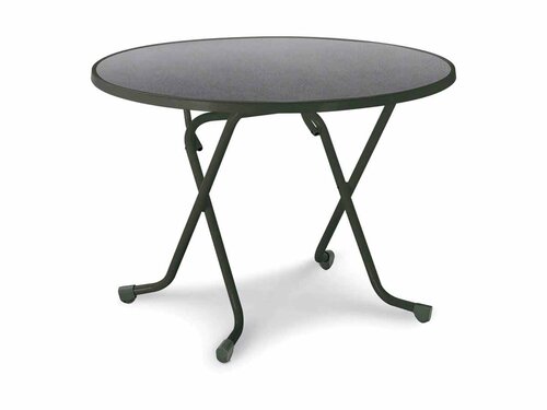 BEST Dublin Scheren-Klapptisch, rund � 100 cm, Stahlrohr, Anthrazit, H�he 730 mm