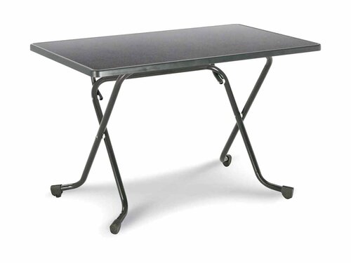 BEST Madrid Scheren-Klapptisch, rechteckig, Anthrazit, Stahl, BTH 1100 x 700 x 730 mm