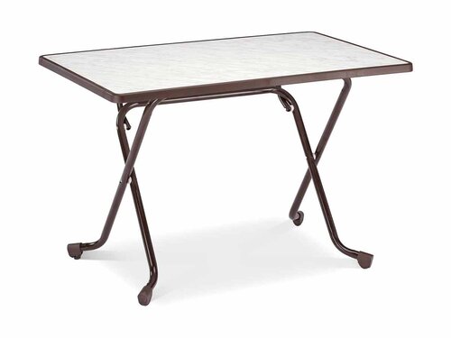 BEST Madrid Scheren-Klapptisch, rechteckig, Braun, Stahl, BTH 1100 x 700 x 730 mm