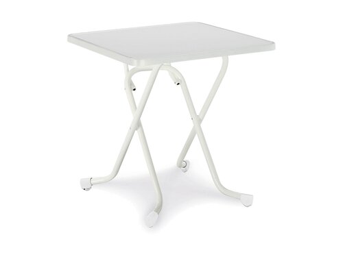 BEST Madrid Scheren-Klapptisch, quadratisch, Wei�, BTH 670 x 670 x 730 mm