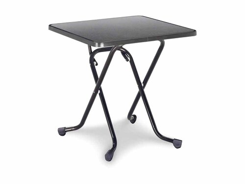 BEST Madrid Scheren-Klapptisch, quadratisch, Anthrazit, BTH 670 x 670 x 730 mm