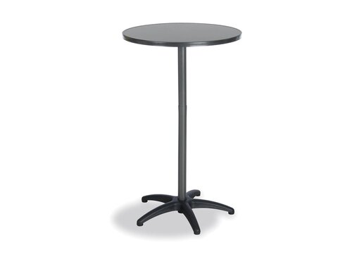BEST Duo Stehtisch, rund verstellbar, Anthrazit, BTH 700 x 700 x 720/1100 mm