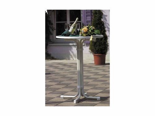 BEST Multiflex Stehtisch, rund verstellbar, Wei�, BTH 700 x 700 x 1100 mm