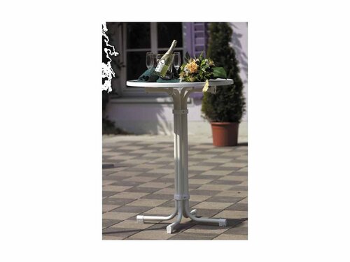 BEST Multiflex Stehtisch, rund verstellbar, Wei�, BTH 800 x 800 x 1100 mm