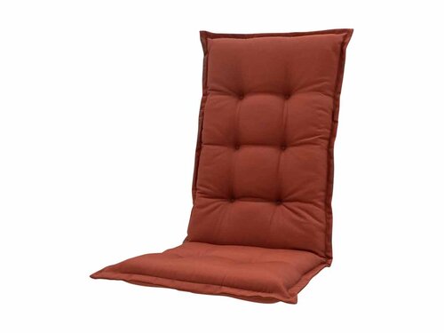 BEST Sitzauflage f�r Stuhl mit hoher R�ckenlehne, Farbe Terrakotta, BTH 1200 x 500 x 70 mm