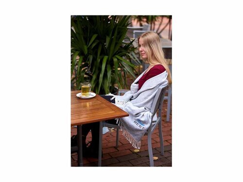 BEST Cuddly Outdoor-Decke, Farbe Grau, BTH 1700 x 1300 x 3 mm