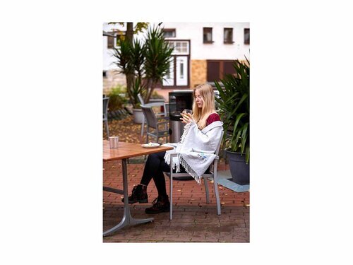 BEST Cuddly Outdoor-Decke, Farbe Grau, BTH 1700 x 1300 x 3 mm