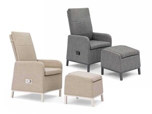 BEST Riga Relaxsessel mit Fuhocker, Outdoorstoff,...