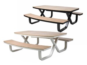 BEST Buddy Picknick-Tisch, Aluminiumgestell mit...