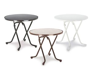 BEST Dublin Scheren-Klapptisch, Hhe 730 mm, rund  80...