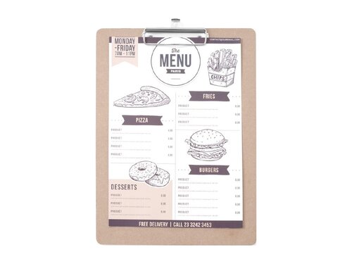 Hendi Speisekarten-Klemmbrett, BTH 12 x 241 x 332 mm