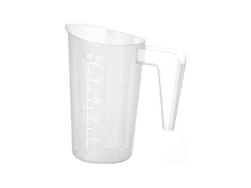 Hendi Messbecher, stapelbar, Inhalt 0,5 Liter, Messskala 50 ml-Schritte