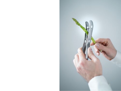 Hendi Spargel-Schler, doppelte Klingen, Klinge 43 mm