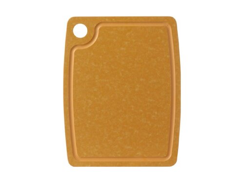 Hendi Holzfaser-Schneidbrett mit Rille, Braun, BTH 370 x 275 x 6 mm