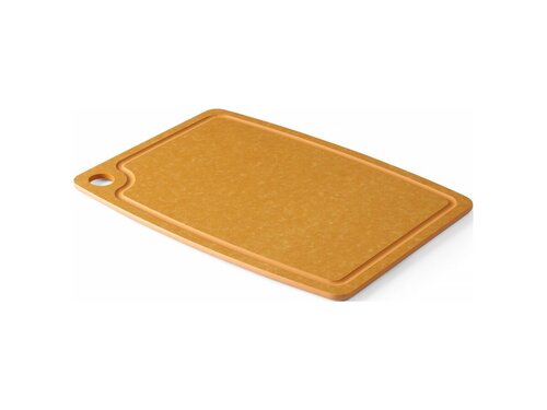 Hendi Holzfaser-Schneidbrett mit Rille, Braun, BTH 370 x 275 x 6 mm