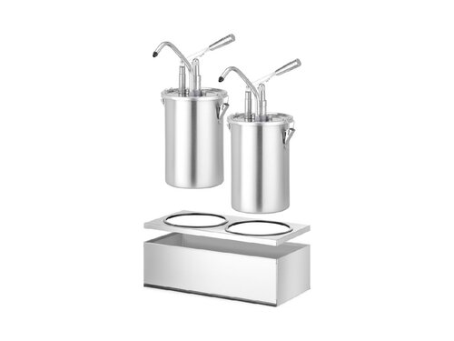 Hendi Saucenspender, Edelstahl, Zweier-Set, BTH 300 x 404 x 430 mm