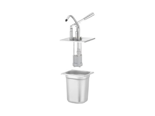 Hendi Deckel mit Spender fr GN-Behlter, aus rostfreiem Stahl, BTH 300 x 183 x 360 mm