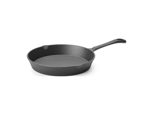 Hendi Gusseisenpfanne mit 2 Ausgssen, Grifflnge 165 mm,  250 mm, Hhe 40 mm