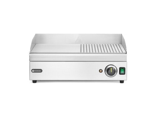 Hendi Grillplatte halb gerillt, BTH 444 x 526 x 232 mm