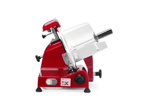 Hendi Profi Line 250 Aufschnittmaschine, Rot, Messer  250 mm, Schnittstrke bis 12 mm