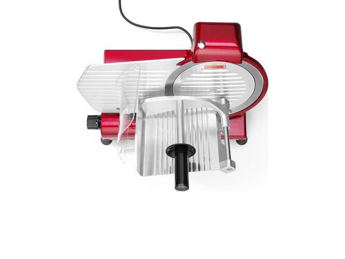 Hendi Profi Line 250 Aufschnittmaschine, Rot, Messer  250 mm, Schnittstrke bis 12 mm