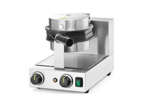 Hendi Bubble Waffle Rotationswaffeleisen, fr 1 Waffel  170 mm, Platten aus Aluminiumguss mit Antihaftbeschichtung