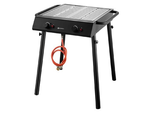 Hendi Gasgrill Xantos Black, Edelstahl, 9,5 kW, BTH 770 x 710 x 870 mm