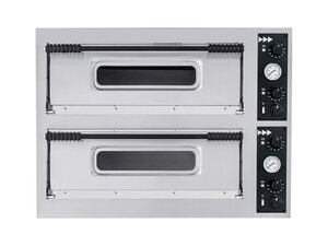 Hendi Pizzaofen BASIC XXL, 2 Kammern schamottiert, 18 kW,...